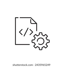 Web development tools. Settings HTML code. Pixel perfect vector icon