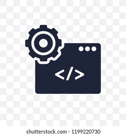 Web development transparent icon. Web development symbol design from SEO collection. Simple element vector illustration on transparent background.