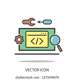 Web development vector icon