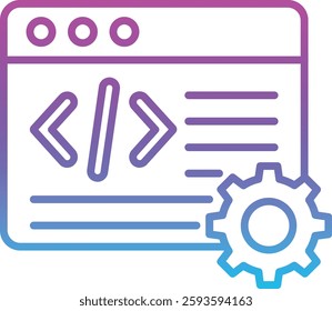 Web Development vector icon. Can be used for printing, mobile and web applications.