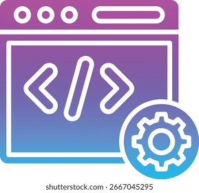 Ícone de vetor de Desenvolvimento na Web. Pode ser usado para impressão, aplicativos móveis e da Web.