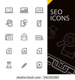 Web and development vector icons set