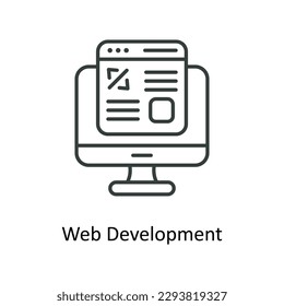 Web development Vector    outline Icons. Simple stock illustration stock