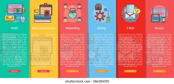 Web and Development Vertical Banner Concept