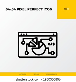 Web Diagram icon. web design and development 64x64 pixel perfect icon