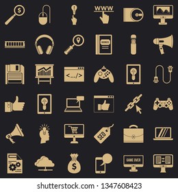 Web diagram icons set. Simple style of 36 web diagram vector icons for web for any design