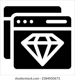 Web Diamond Icon Element For Design