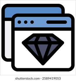 Web Diamond Icon Element For Design