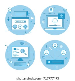 Web Digital Business Icon vector illustration flat design