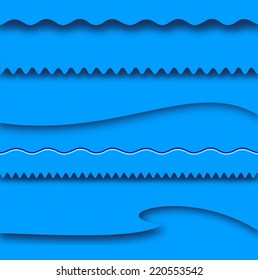 Web divider set with shadow vector