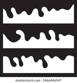 Web divider shapes set. Vector Set of Template Dividers with Drops, Waves and Geometric Shapes. Abstract Design Elements for Top and Bottom on Website. 11:11