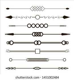 web dividers set  line geometric design eps 10 vector