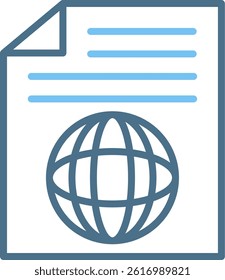 Web Document Line Two Colour Icon