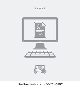 Web document service - Vector flat icon