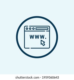 Web domain icon isolated on white background from SEO collection. Web domain icon trendy and modern Web domain symbol for logo, web, app