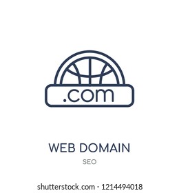 Web domain icon. Web domain linear symbol design from SEO collection. Simple outline element vector illustration on white background.