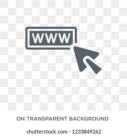 Web domain icon. Trendy flat vector Web domain icon on transparent background from Programming collection. 