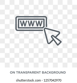 Web domain icon. Trendy flat vector Web domain icon on transparent background from Programming collection. High quality filled Web domain symbol use for web and mobile