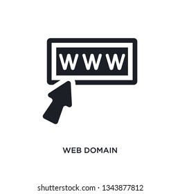 web domain isolated icon. simple element illustration from programming concept icons. web domain editable logo sign symbol design on white background. can be use for web and mobile