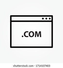ilustración vectorial de icono de búsqueda de dominio web