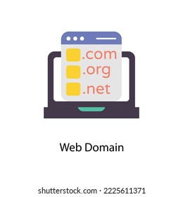 Web Domain vector Flat  Icons. Simple stock illustration