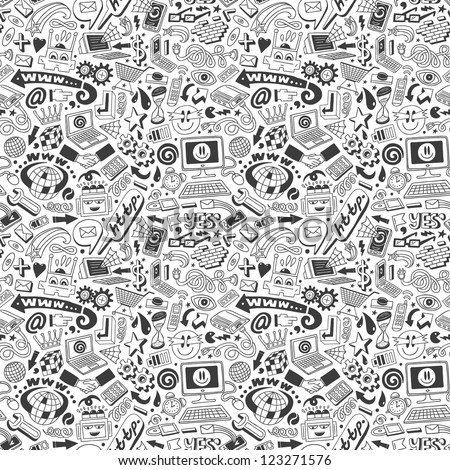 Web doodles - seamless pattern