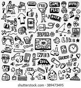 Web doodles set