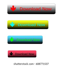 Web download button on white background with different color