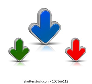 web download icon, includes three versions for your web icon.