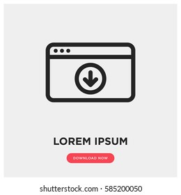 Web download vector icon