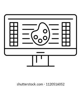 Web drawing icon. Outline illustration of web drawing vector icon for web design isolated on white background