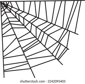 the web is drawn by hand, vector