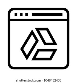 web drive Vector line icon
