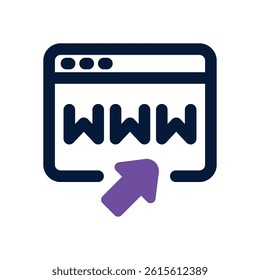 web dual tone icon. Sleek and modern vector icon for websites, mobile apps, marketing materials, and corporate design. Fully scalable and ready to use.