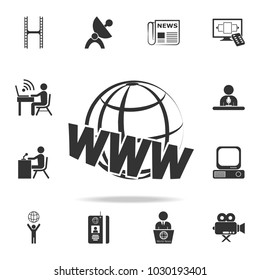 web earth icon. Detailed set icons of Media element icon. Premium quality graphic design. One of the collection icons for websites, web design, mobile app on white background
