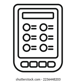 vector de contorno de icono de ebook web. Educación digital. Comprimido en línea