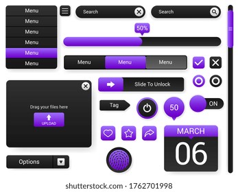 web elegant button set user interface