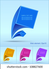 Web element design, vector, website