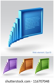 Web element design, vector, website