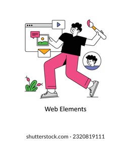 Web Element Flat Style Design Vector illustration. Stock illustration