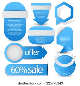 web element set best for sale advertisement. vector