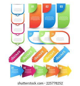 web element set best for sale advertisement. vector