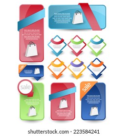 Web element set. vector