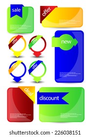 web element set. vector