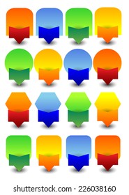 web element set. vector