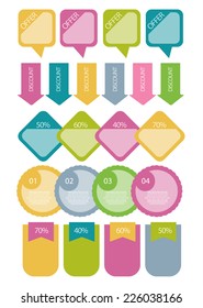 web element set. vector