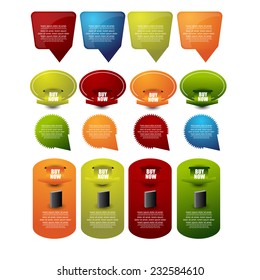 web element set. vector