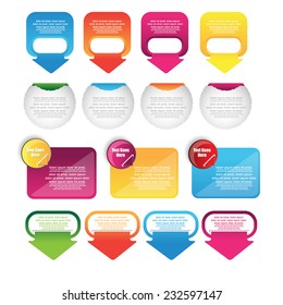 web element set. vector