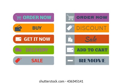 Web element shop button isolated on white