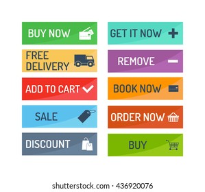 Web element shop button isolated on white